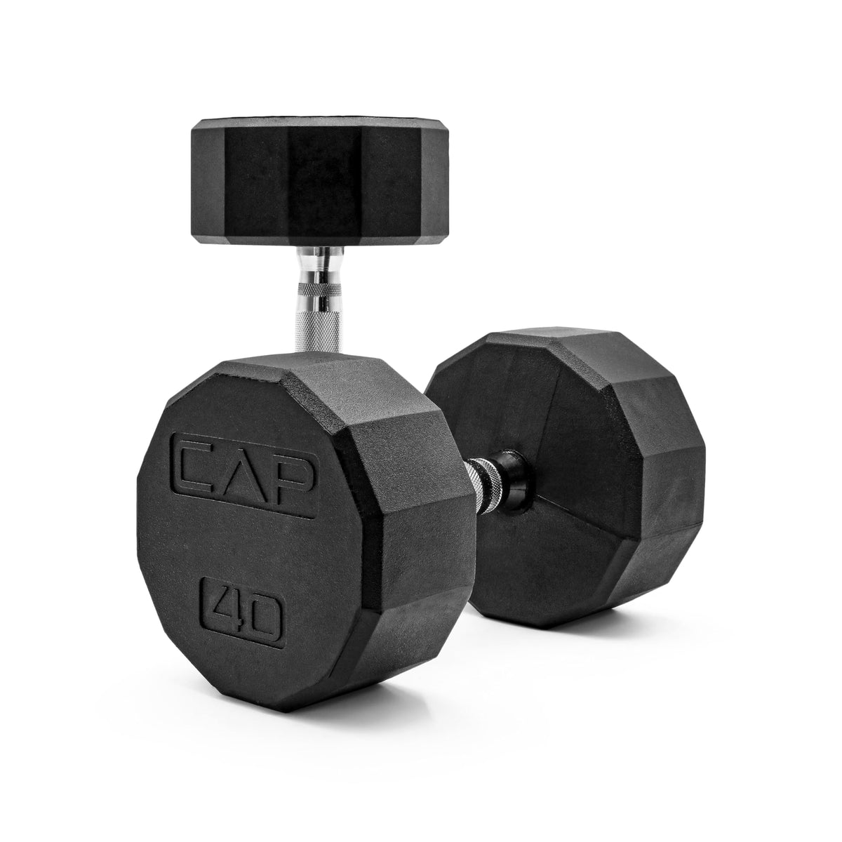 Rubber Hex Dumbbells with Comfort Grip Handles