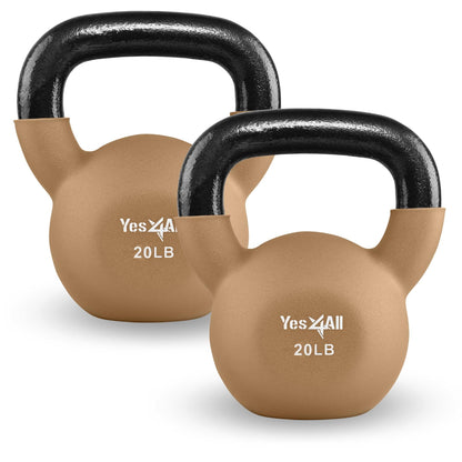 Neoprene Kettlebell with Wide Grip & Flat Base