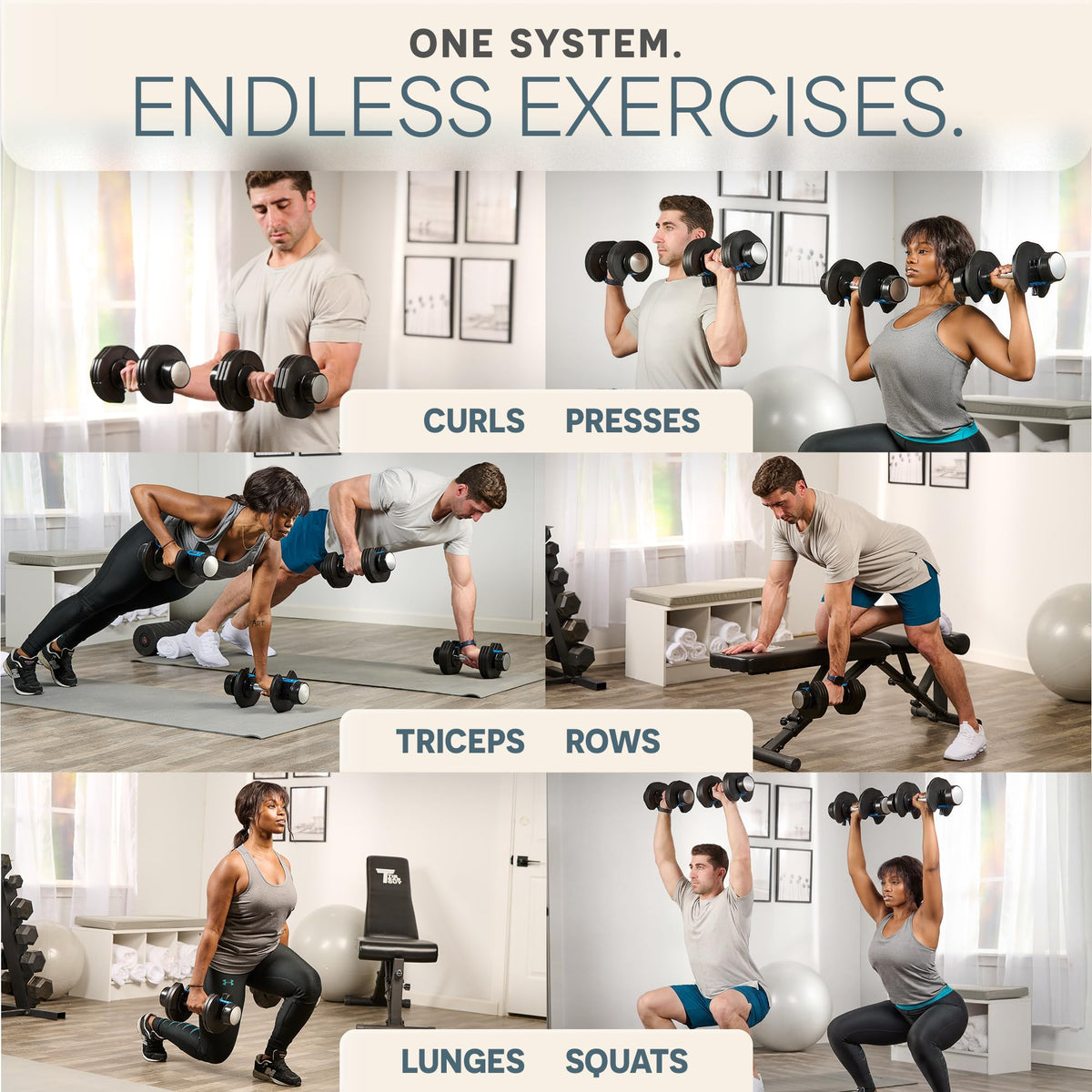 Quick-Adjust Dumbbells for Compact Home Gym Training