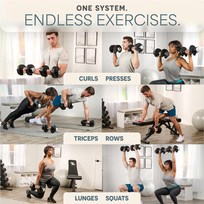 Quick-Adjust Dumbbells for Compact Home Gym Training
