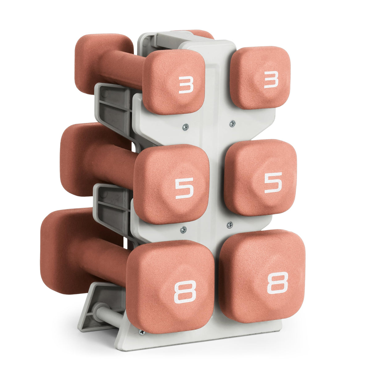 Neoprene Dumbbell Set with Compact Storage Rack