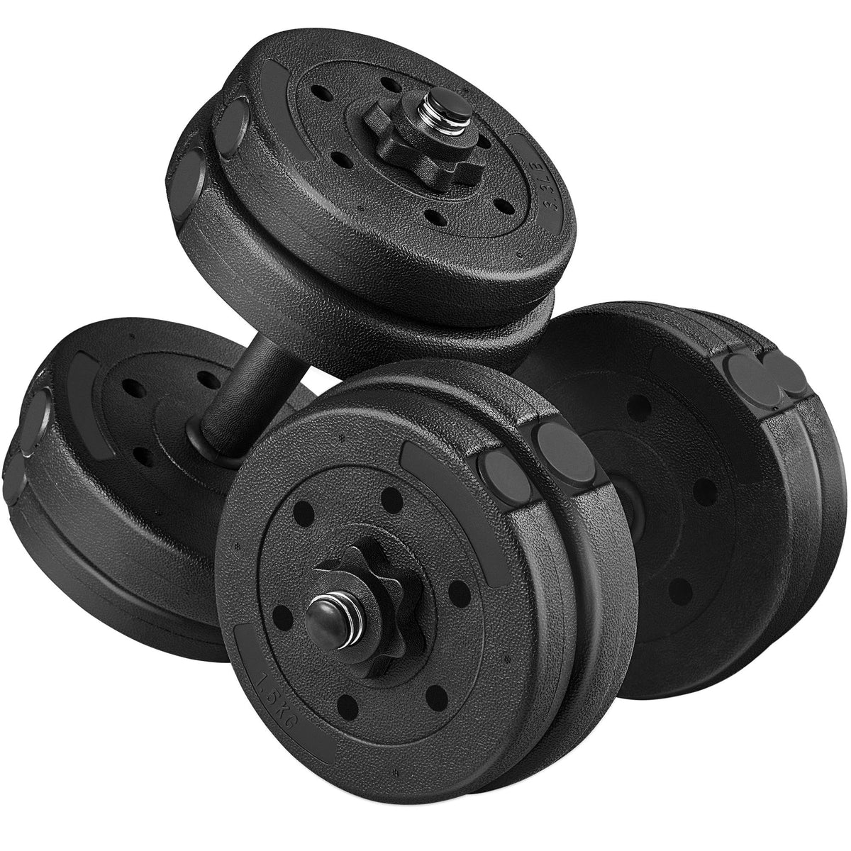 Adjustable Dumbbell Set with Secure Spinlock Collars