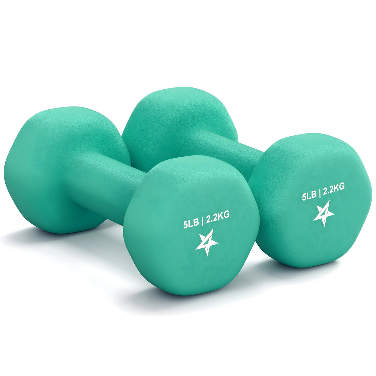 Neoprene Dumbbell Set with Non-Slip Grip, 10 Lbs