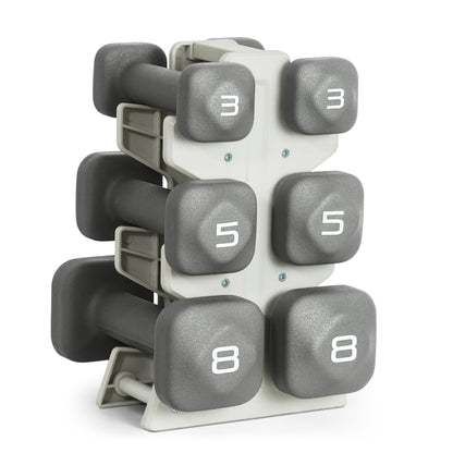 Neoprene Dumbbell Set with Compact Storage Rack