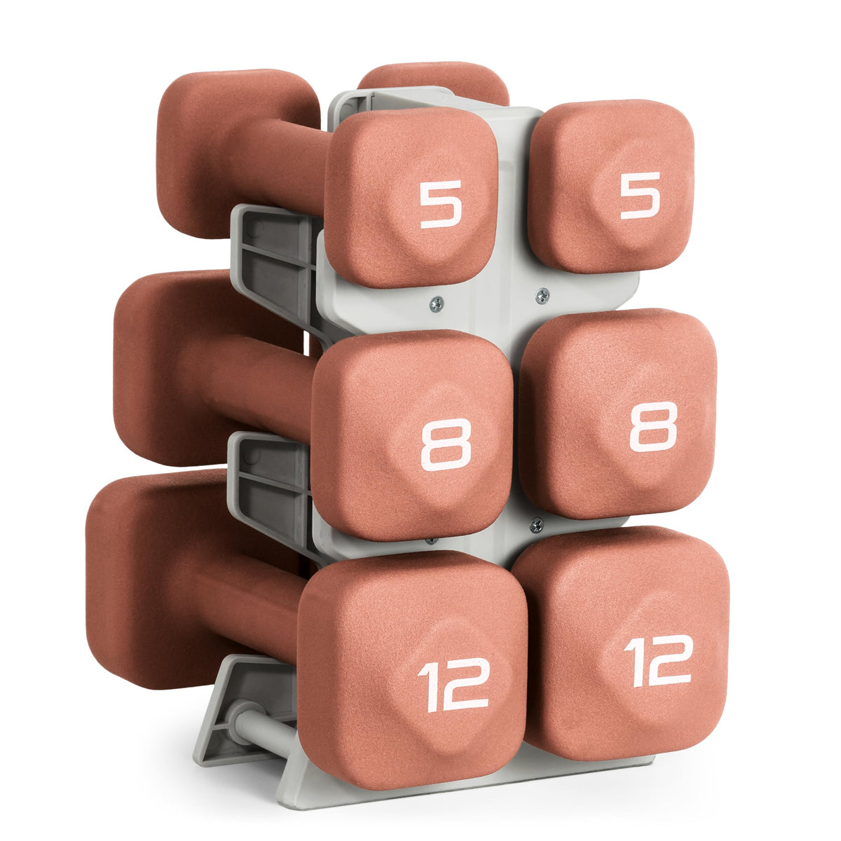 Neoprene Dumbbell Set with Compact Storage Rack
