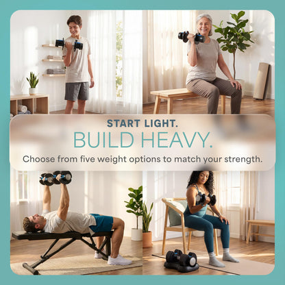 Quick-Adjust Dumbbells for Compact Home Gym Training