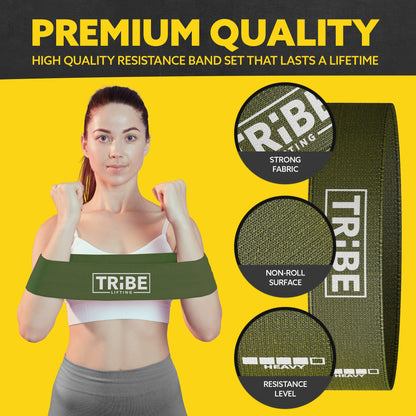Fabric Resistance Band Set for Legs & Glutes