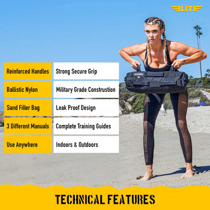 Unfilled Training Sandbag with Multi-Grip Handles