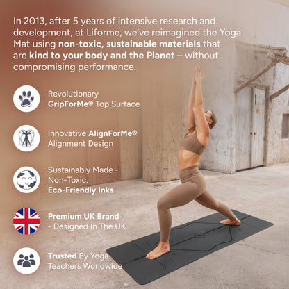 XL Yoga Mat with Alignment Guide & Advanced Grip