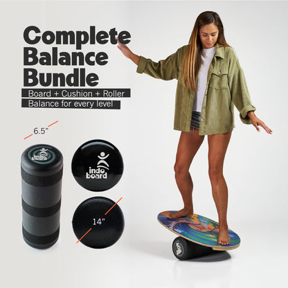 Balance Board Training Kit with Cushion & Roller