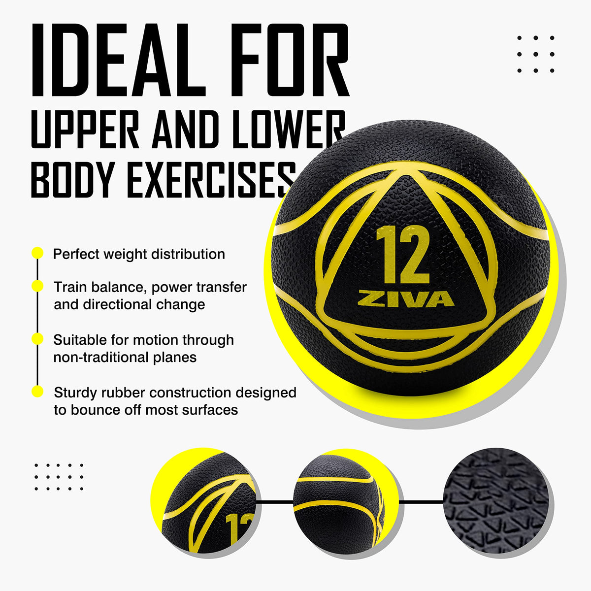 Textured Medicine Ball for Core & Balance Training