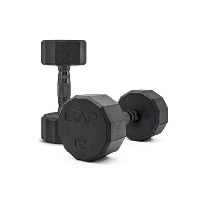 Rubber Hex Dumbbells with Comfort Grip Handles
