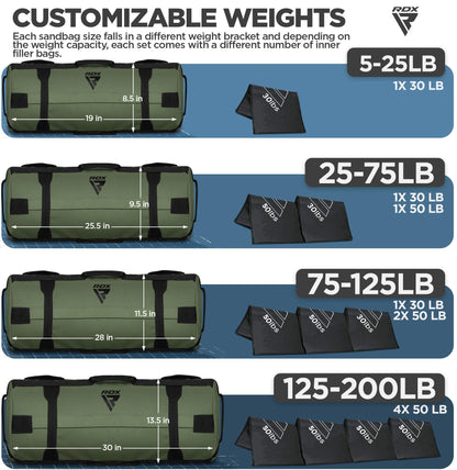 Adjustable Sandbag for Heavy-Duty Strength Training
