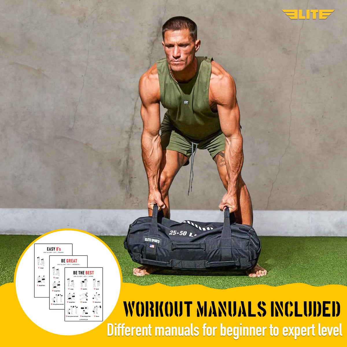 Unfilled Training Sandbag with Multi-Grip Handles