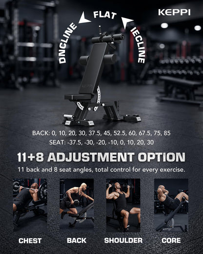 Commercial FID Weight Bench for Versatile Training