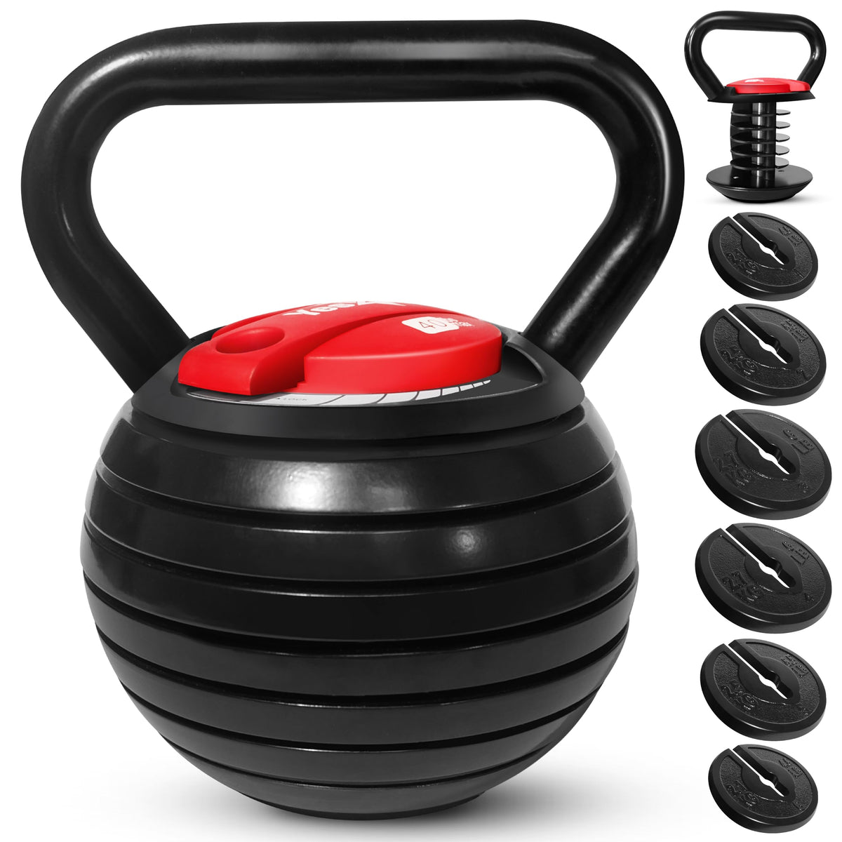 Adjustable Kettlebell Set with Space-Saving Design