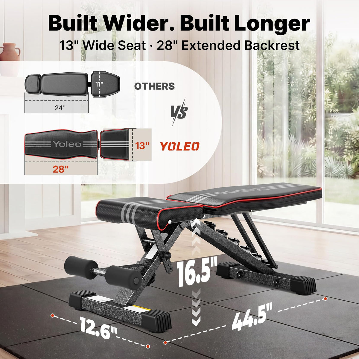 827LB Adjustable Weight Bench for Strength Training