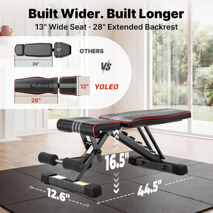 827LB Adjustable Weight Bench for Strength Training