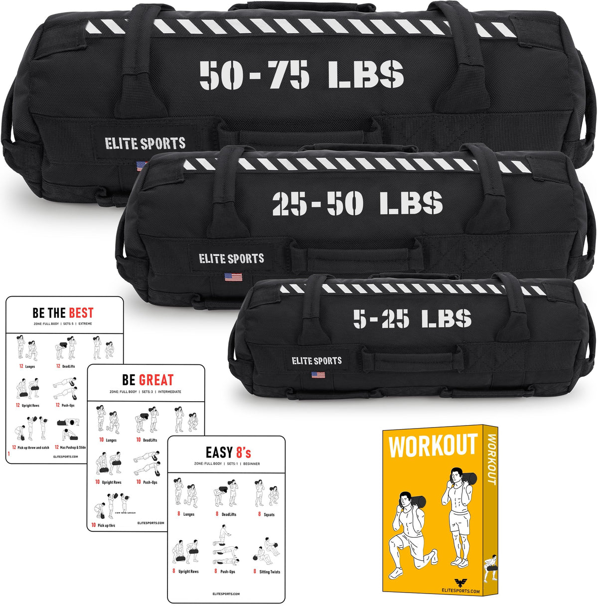 Unfilled Training Sandbag with Multi-Grip Handles